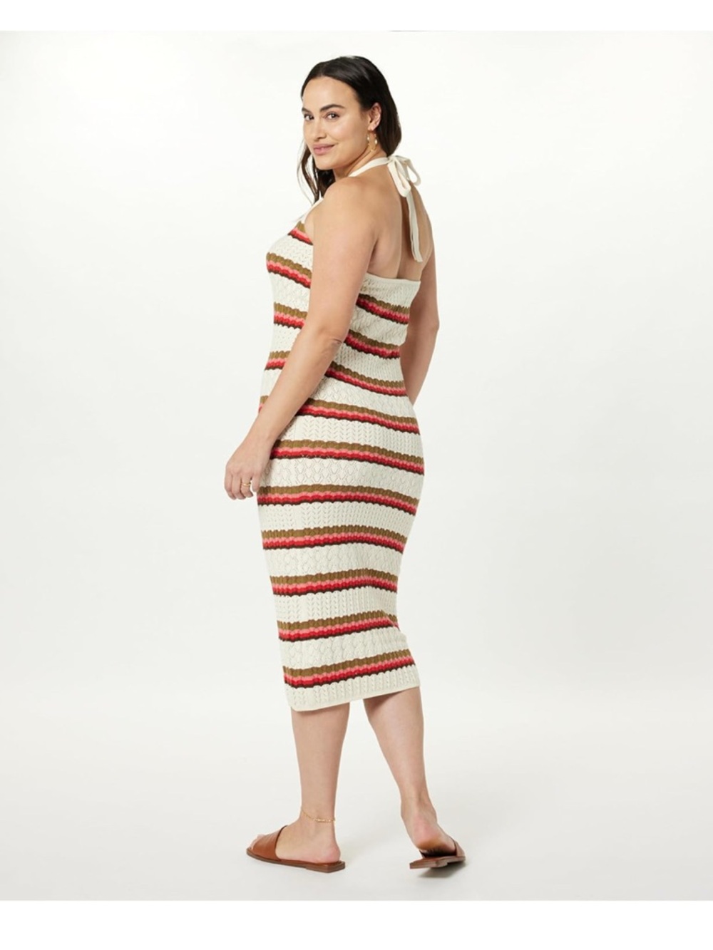 The Drop Womens Jayla Sleeveless Crochet Midi Dress. Summer sun dress. - Picture 5 of 12